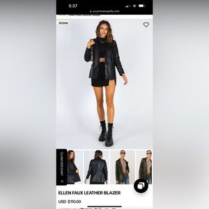 Princess Polly Leather Blazer